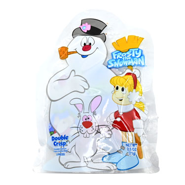 Frosty The Snowman Double Crisp Chocolates 2.5oz Bag