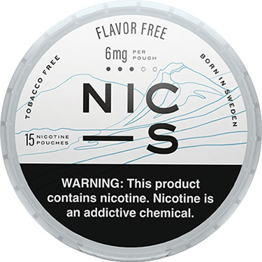 NIC S Nicotine Pouches Flavor Free 6mg 5ct