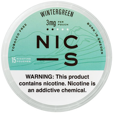 NIC S Nicotine Pouches Wintergreen 3mg 5ct