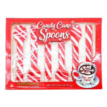 Peppermint Candy Cane Spoons 6pk