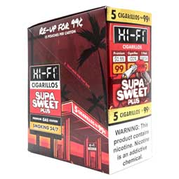 Hi Fi Cigarillos Supa Sweet Plus 15 Packs of 5