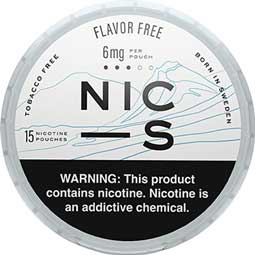 NIC S Nicotine Pouches Flavor Free 6mg 5ct