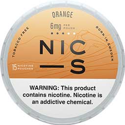 NIC S Nicotine Pouches Orange 6mg 5ct