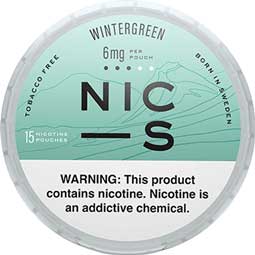 NIC S Nicotine Pouches Wintergreen 6mg 5ct